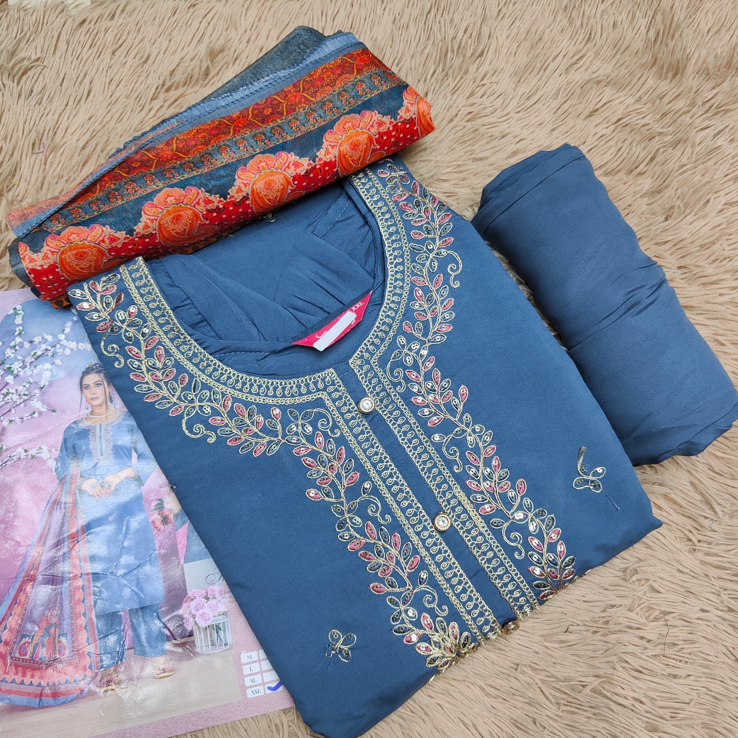 Top Bottom Dupatta Set | TS841