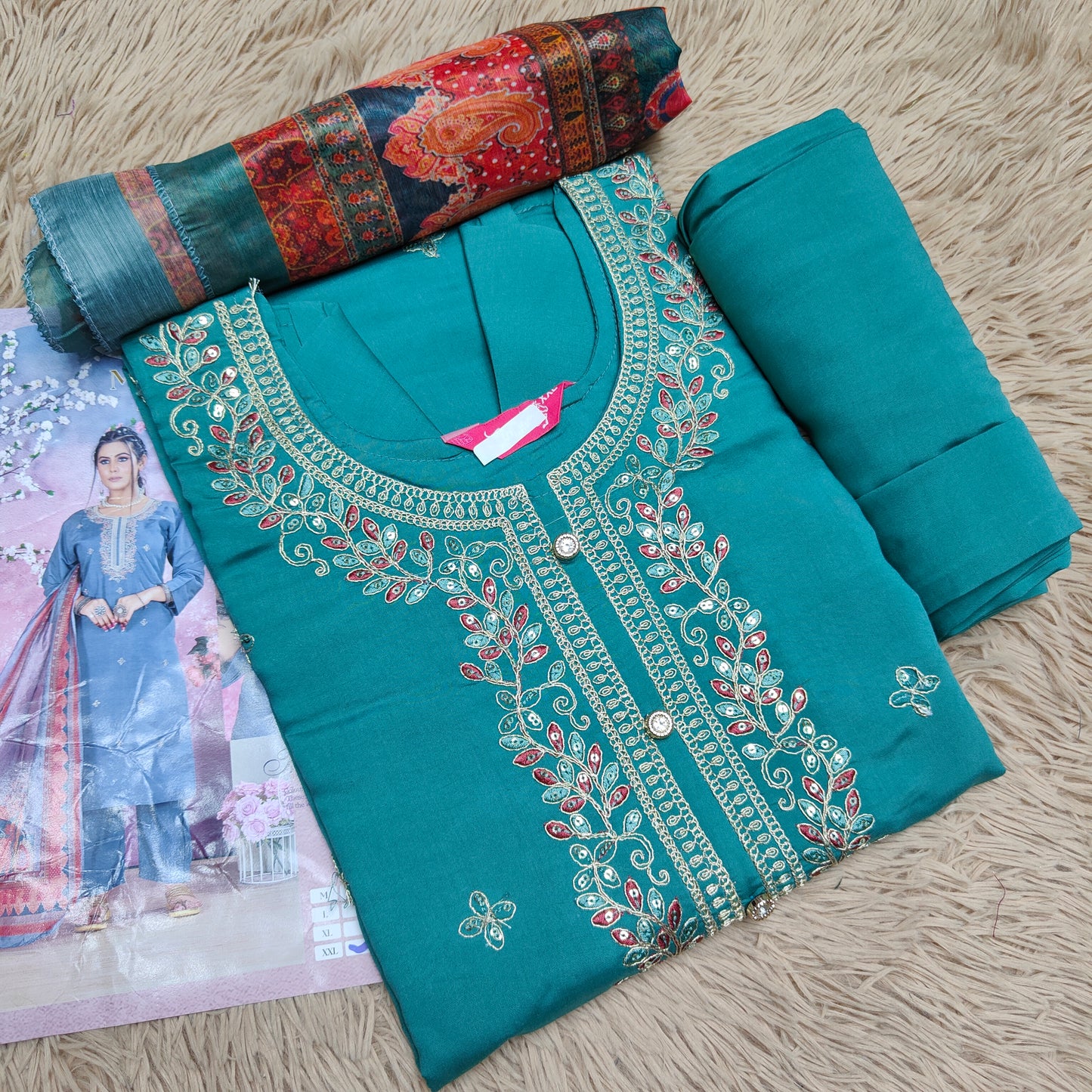 Top Bottom Dupatta Set | TS841