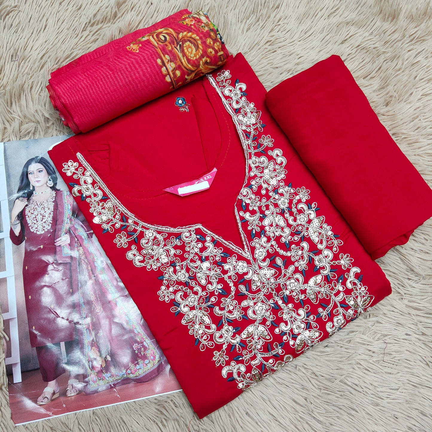 Top Bottom Dupatta Set | TS842