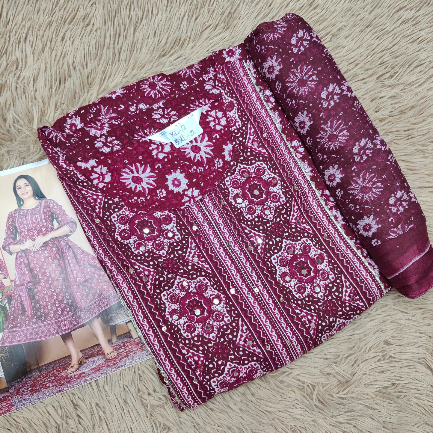 Kurti with Shawl | KS558