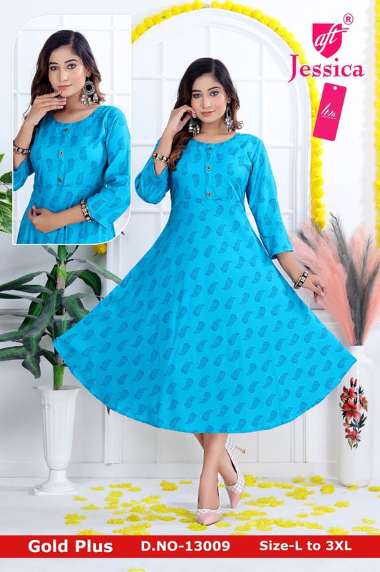 JESSICA Brand | LIVA Certified | A Line Kurti |JC10