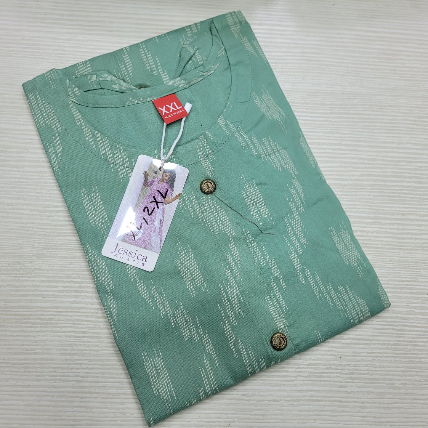 Jesica LIVA Certified | Front Slit Kurti | 45" Length | JC105