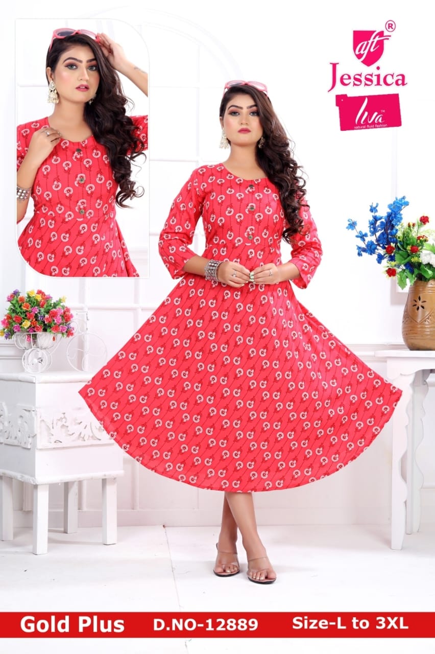 JESSICA Brand | LIVA Certified | A Line Kurti |JC17