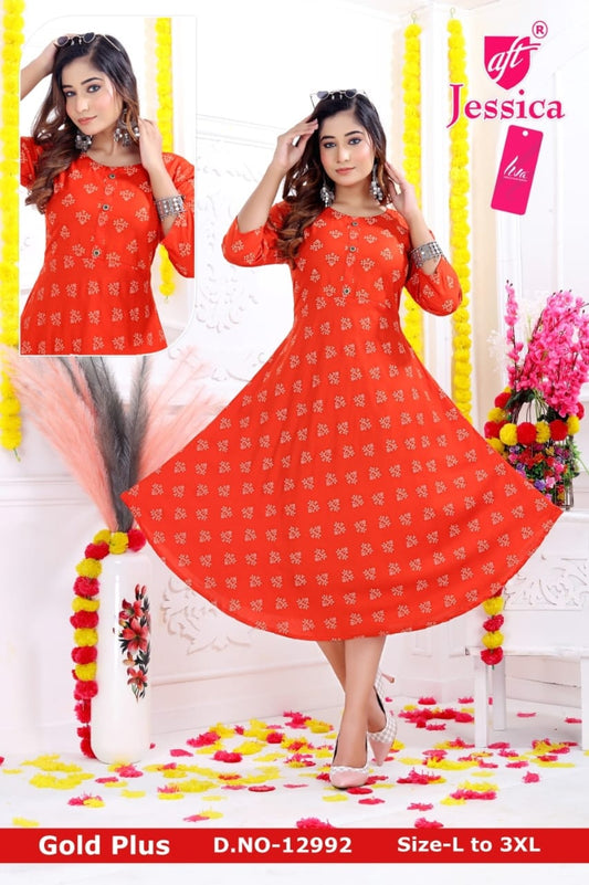 JESSICA Brand | LIVA Certified | A Line Kurti |JC19