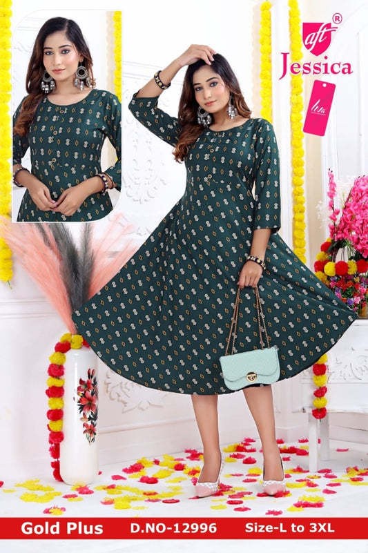 JESSICA Brand | LIVA Certified | A Line Kurti | JC30