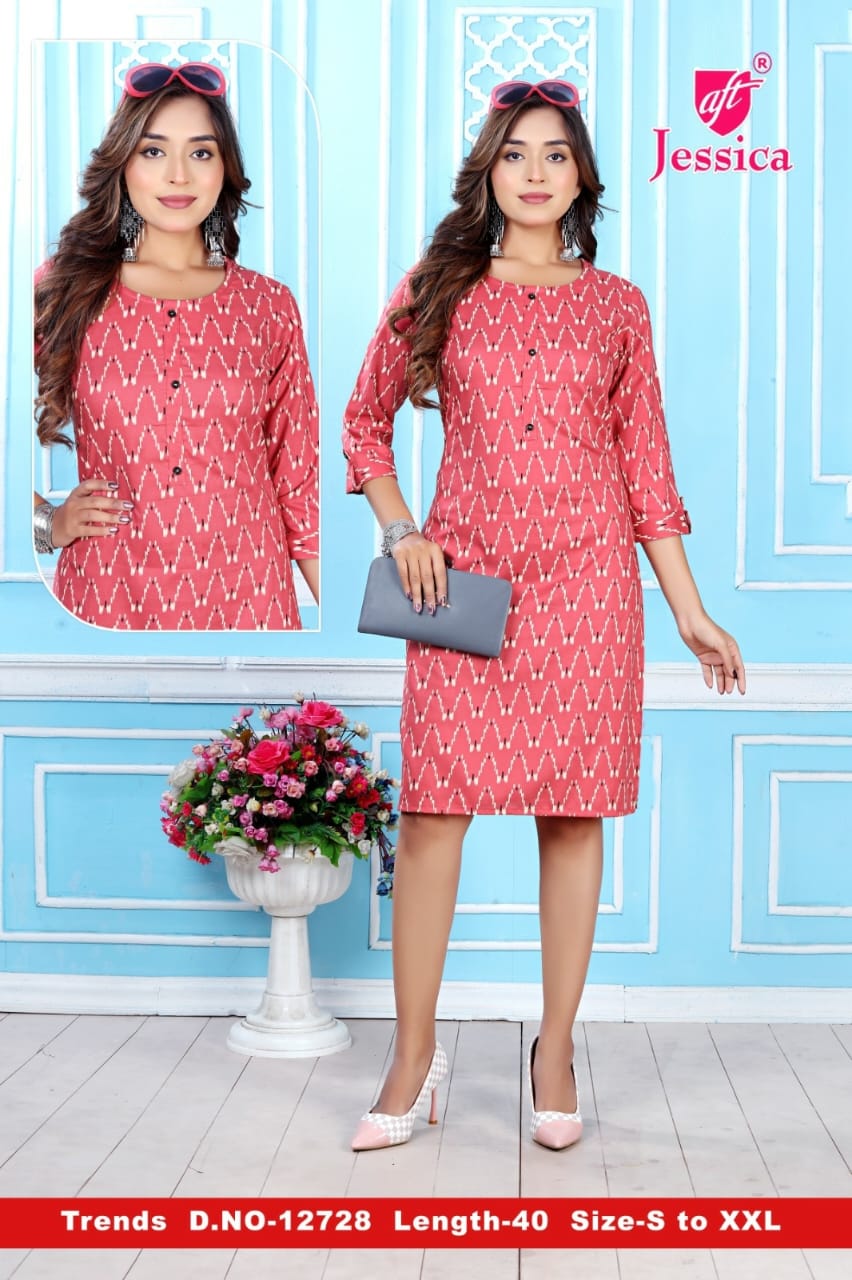 JESSICA Brand | LIVA Certified | 40" LENGTH Straight Kurti | JC46