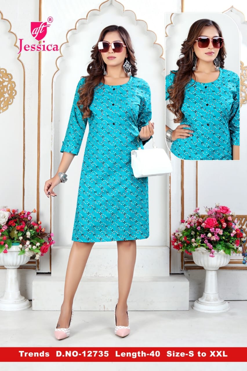 JESSICA Brand | LIVA Certified | 40" LENGTH Straight Kurti | JC50