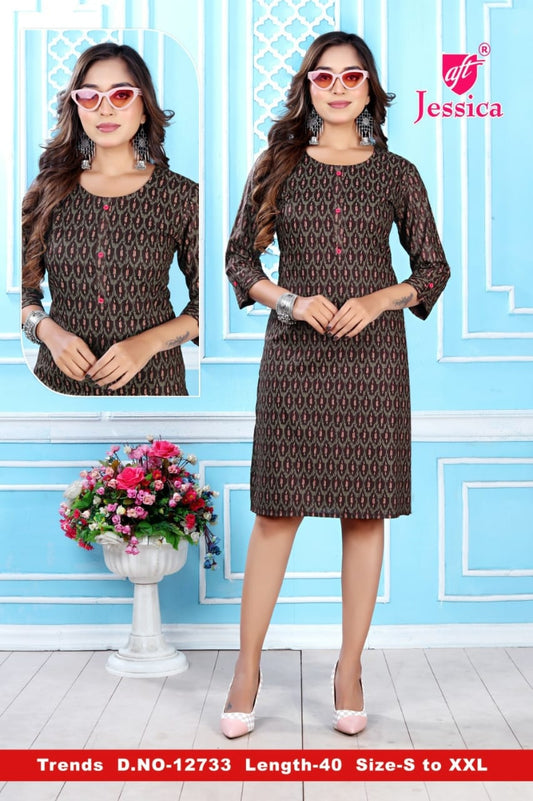 JESSICA Brand | LIVA Certified | 40" LENGTH Straight Kurti | JC51