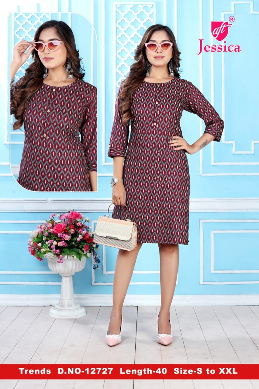 JESSICA Brand | LIVA Certified | 40" LENGTH Straight Kurti | JC54