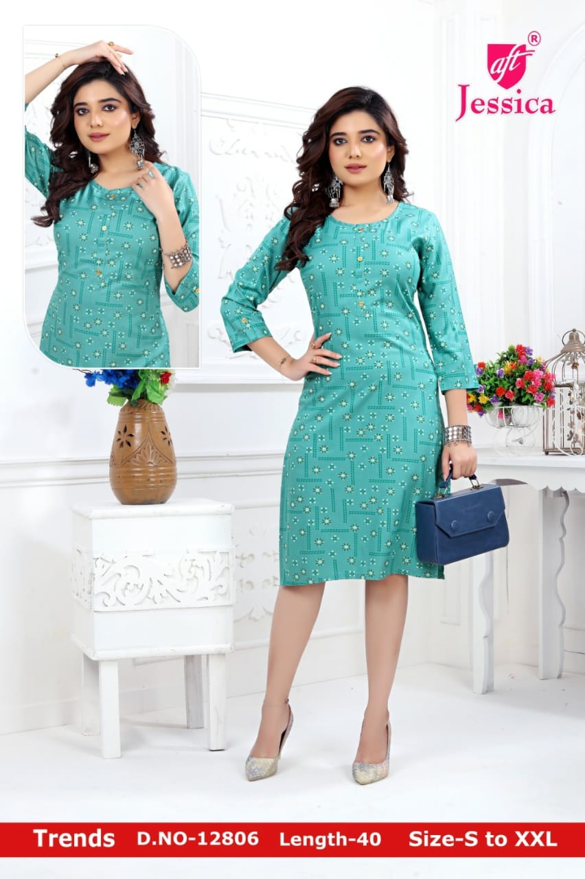 JESSICA Brand | LIVA Certified | 40" LENGTH Straight Kurti | JC55