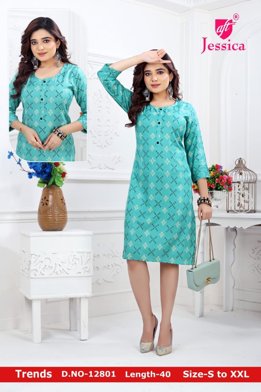 JESSICA Brand | LIVA Certified | 40" LENGTH Straight Kurti | JC60