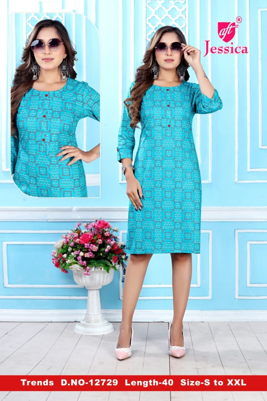 JESSICA Brand | LIVA Certified | 40" LENGTH Straight Kurti | JC61