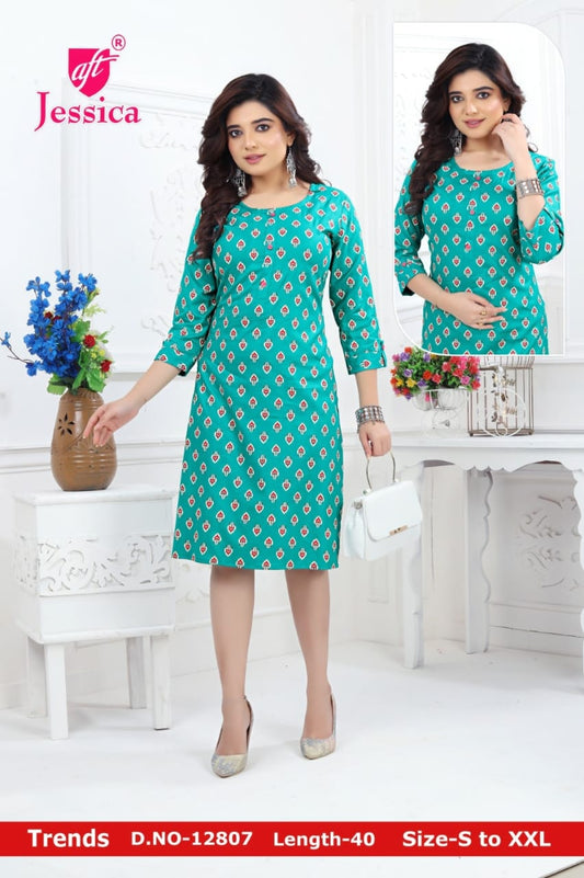 JESSICA Brand | LIVA Certified | 40" LENGTH Straight Kurti | JC63