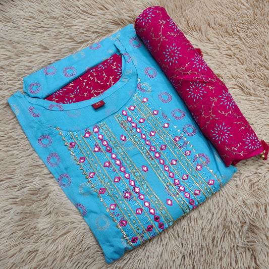 Anarkali Kurti with Shawl | KS140