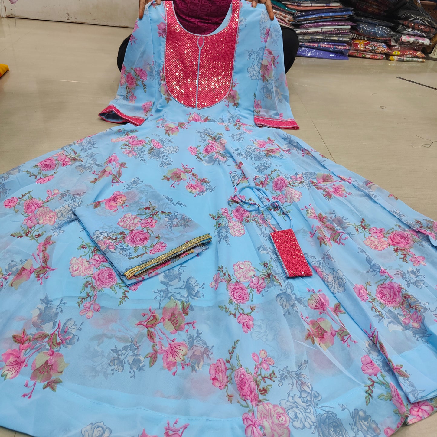 Chiffon Anarkali | KS33