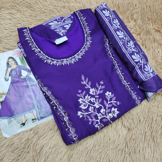 Chiffon Anarkali Kurti with Shawl | KS366