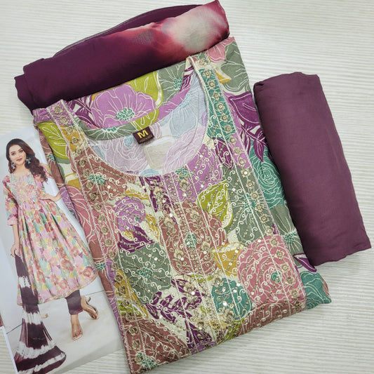 Naira Cut Full Set | Heavy Rayyon Kurti | NC10