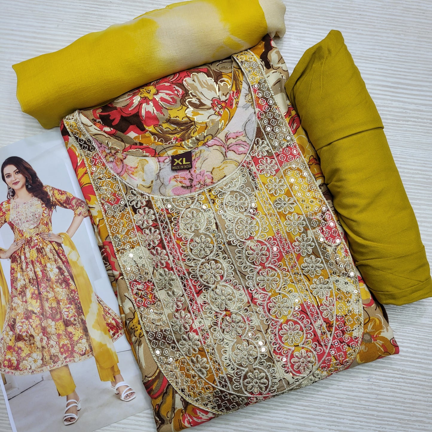 Naira Cut Full Set | Heavy Rayyon Kurti | NC05