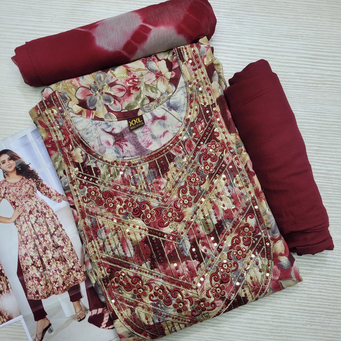 Naira Cut Full Set | Heavy Rayyon Kurti | NC08