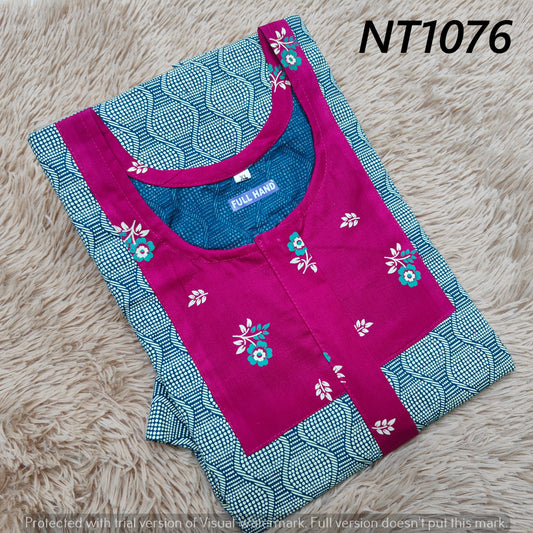 Full Hand Nighty | Premium Cotton NT1076