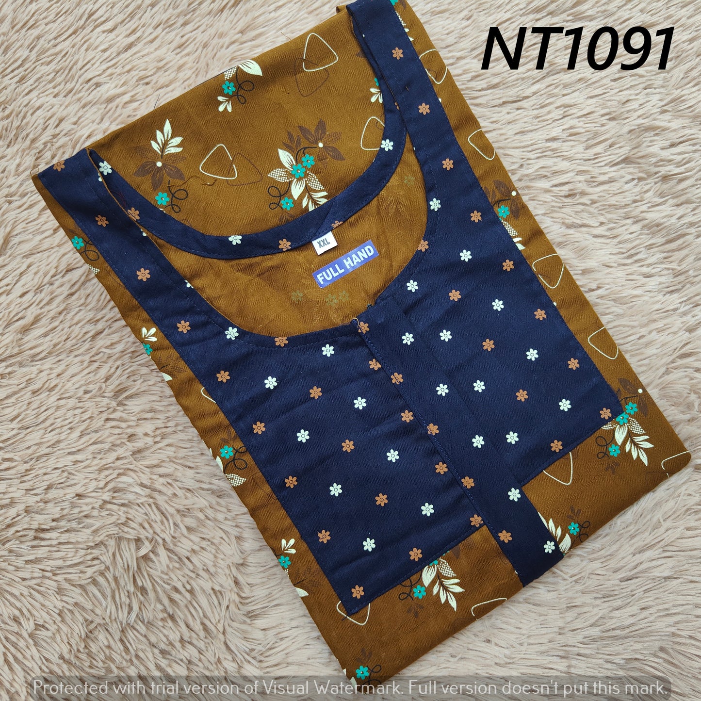 Full Hand Nighty | Premium Cotton NT1091