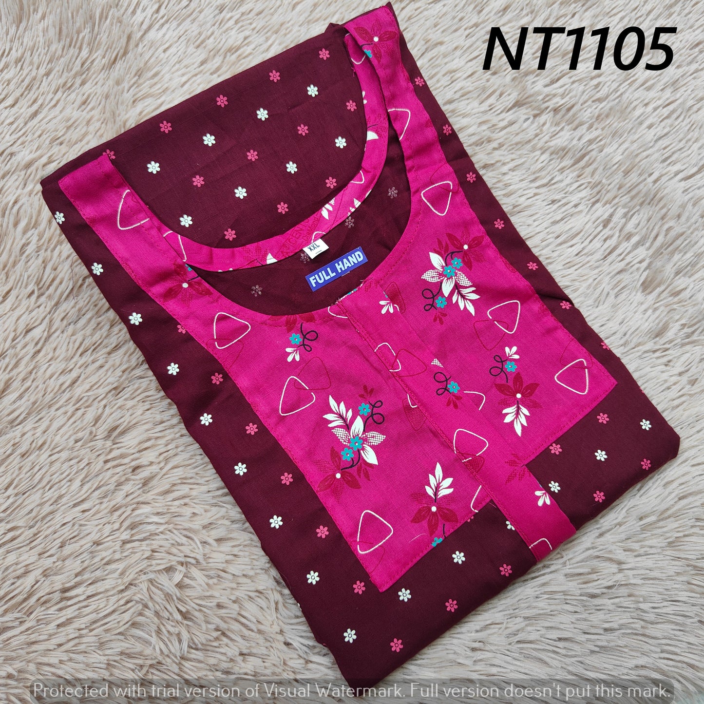 Full Hand Nighty | Premium Cotton NT1105