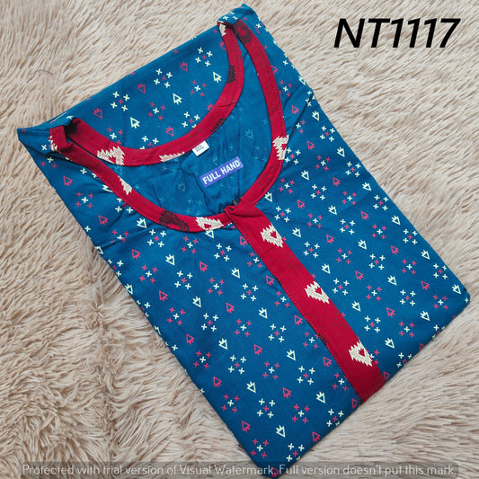 Full Hand Nighty | Premium Cotton NT1117