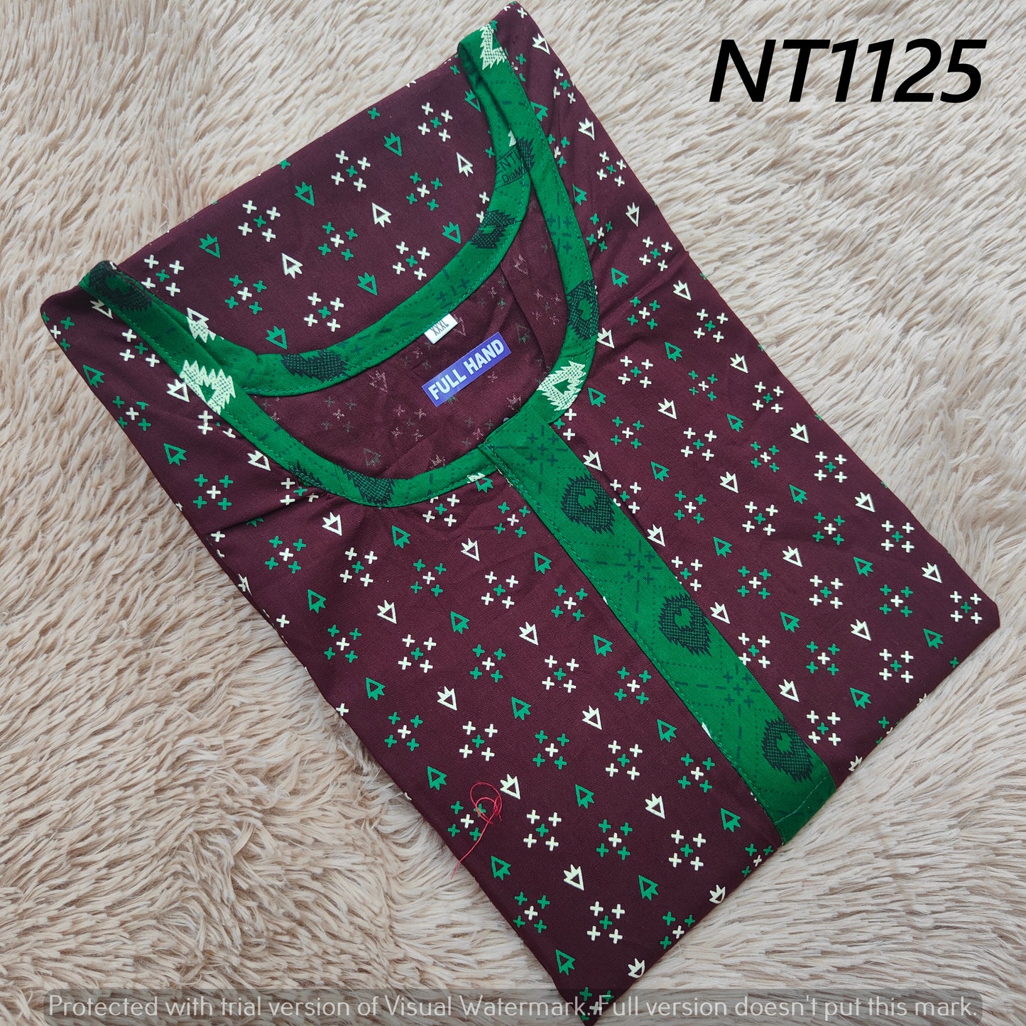 Full Hand Nighty | Premium Cotton NT1125