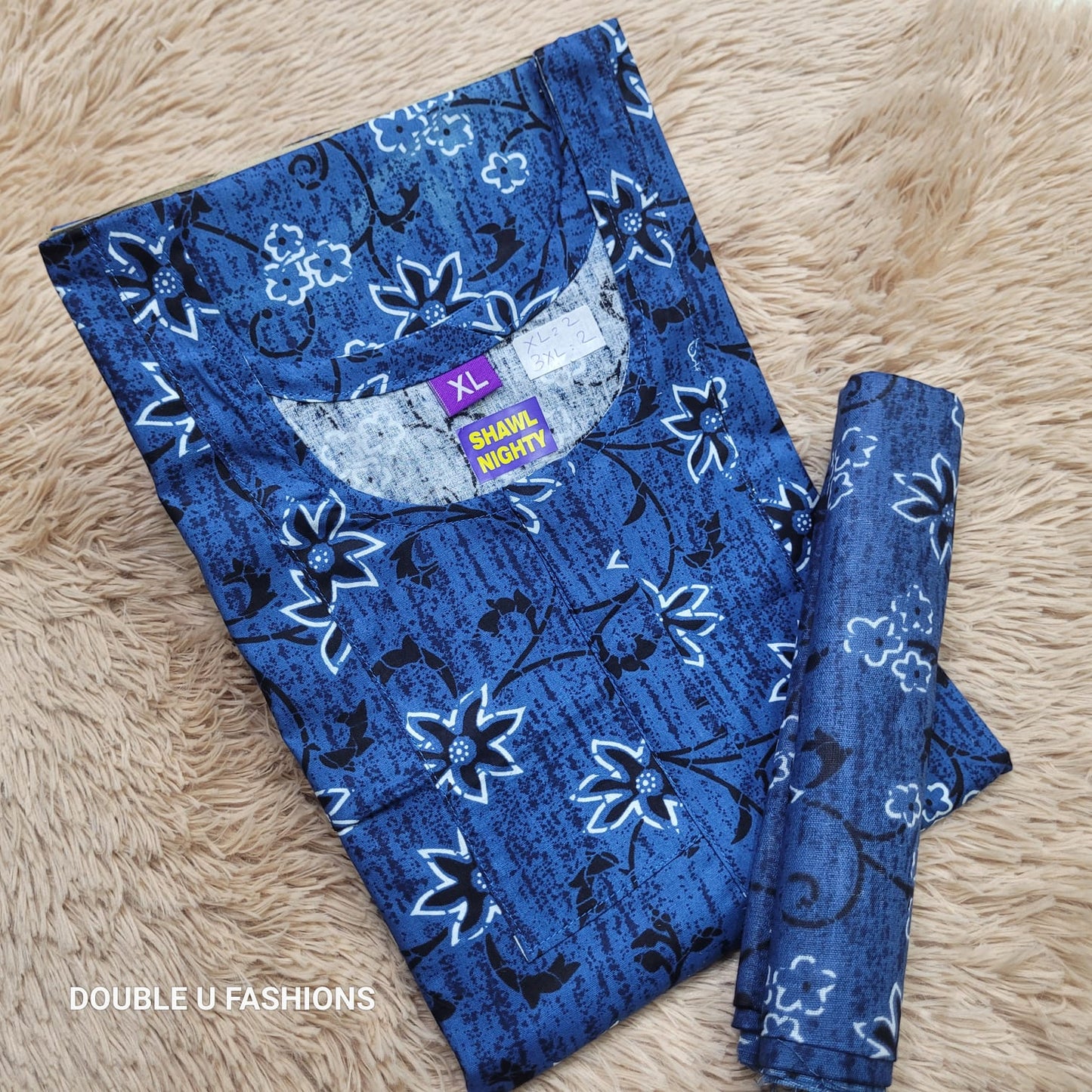 Premium Cotton Shawl Nighty | NT1386