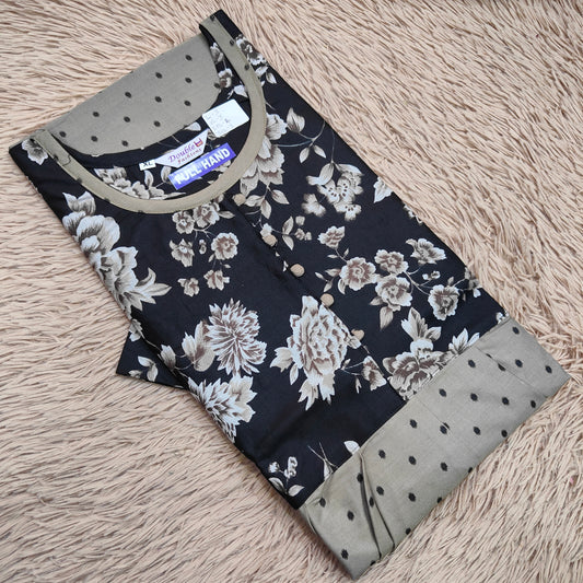 Full Hand Frock Nighty | Premium Quality | NT2274