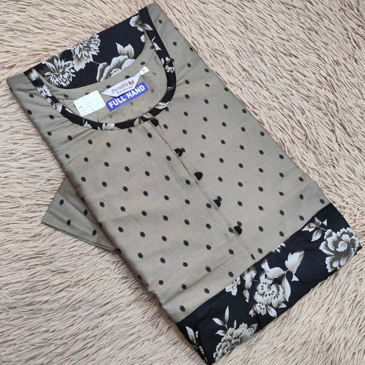 Full Hand Frock Nighty | Premium Quality | NT2275