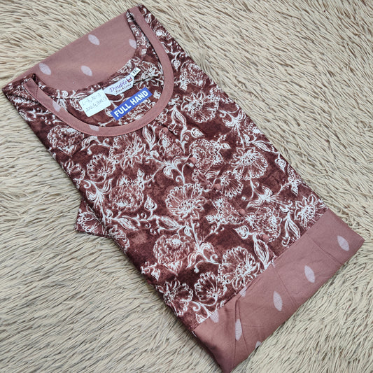 Full Hand Frock Nighty | Premium Quality | NT2277