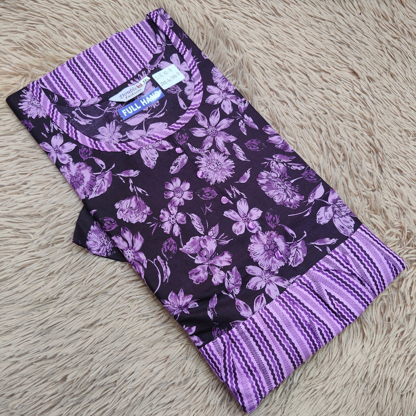 Full Hand Frock Nighty | Premium Quality | NT2281