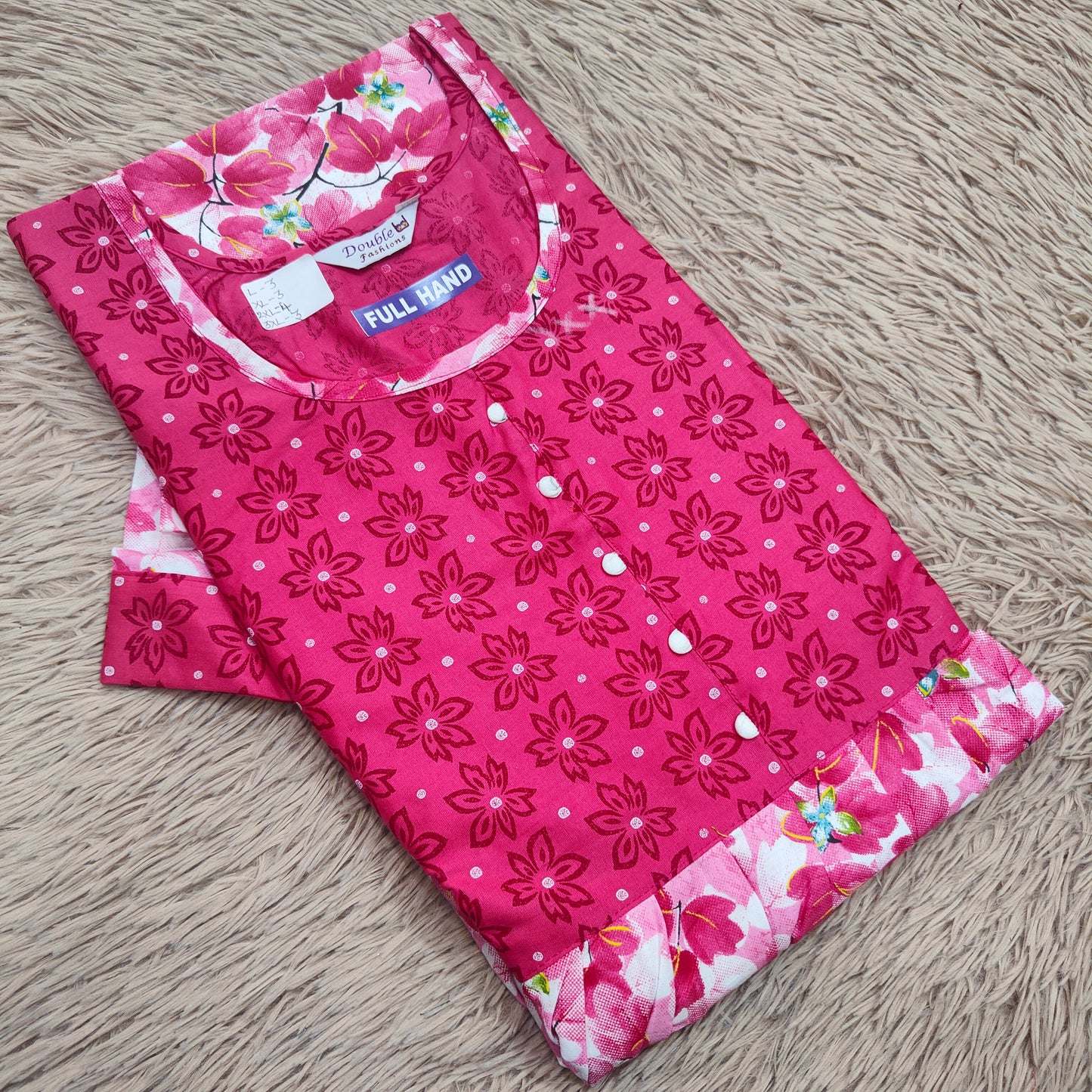 Full Hand Frock Nighty | Premium Quality | NT2284