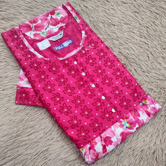Full Hand Frock Nighty | Premium Quality | NT2284