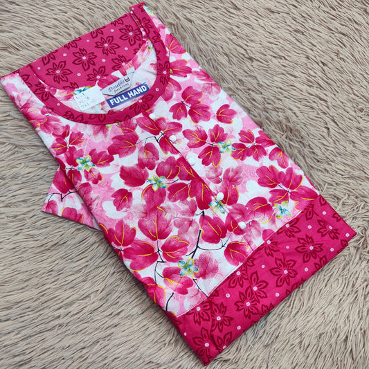 Full Hand Frock Nighty | Premium Quality | NT2285