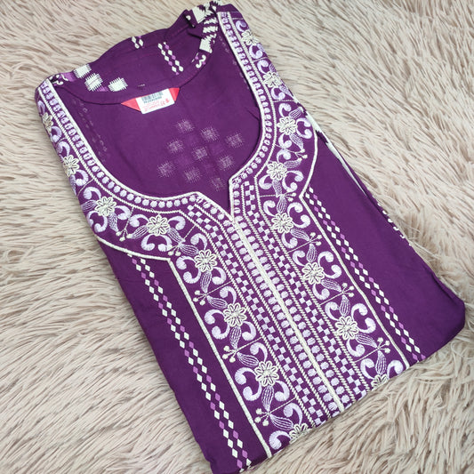 Embroidery Nighty | Rajwadi Cotton | NT737