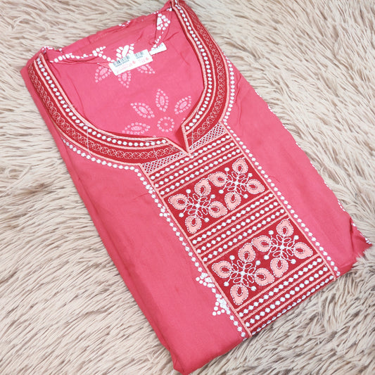 Embroidery Nighty | Rajwadi Cotton | NT739