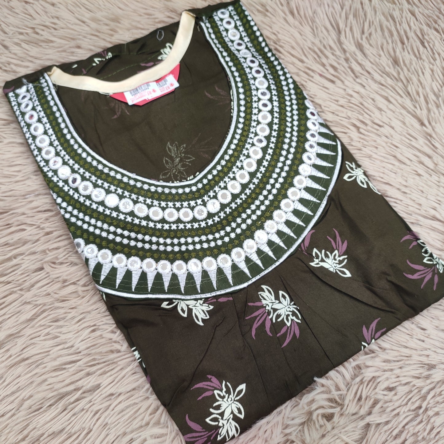 Embroidery Nighty | Rajwadi Cotton | NT786