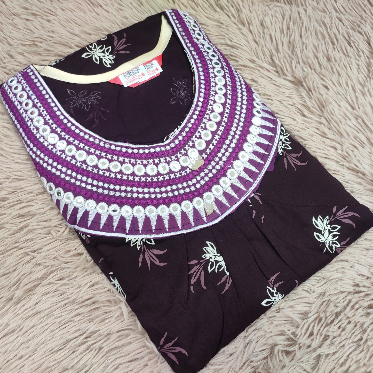 Embroidery Nighty | Rajwadi Cotton | NT788