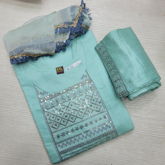 OFFER | Top Bottom Dupatta | Chanderi Silk | OF30