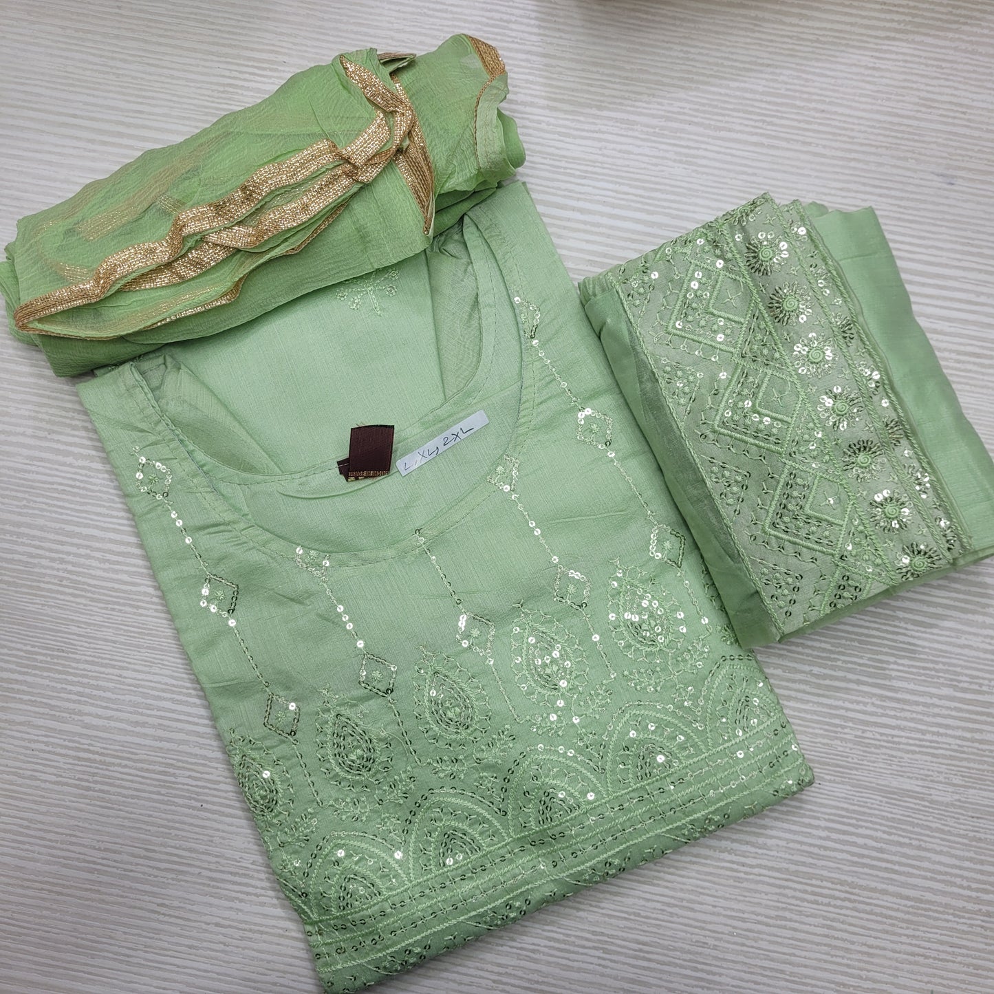 OFFER | Top Bottom Dupatta | Chanderi Silk | OF31