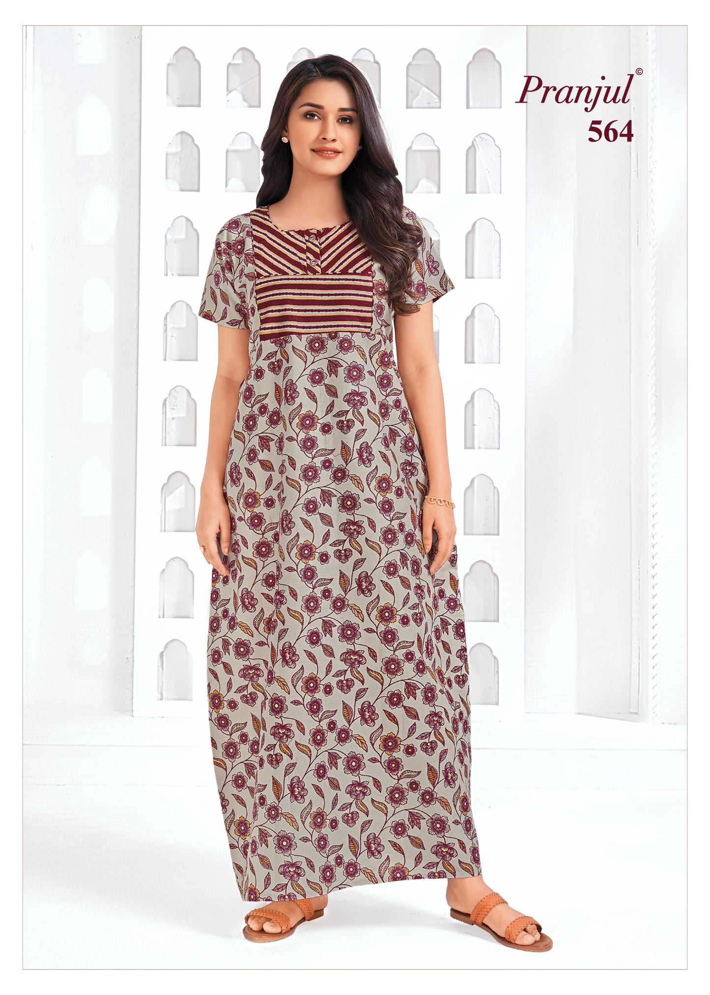 Pranjul Nighty | Pure Cotton - PN111