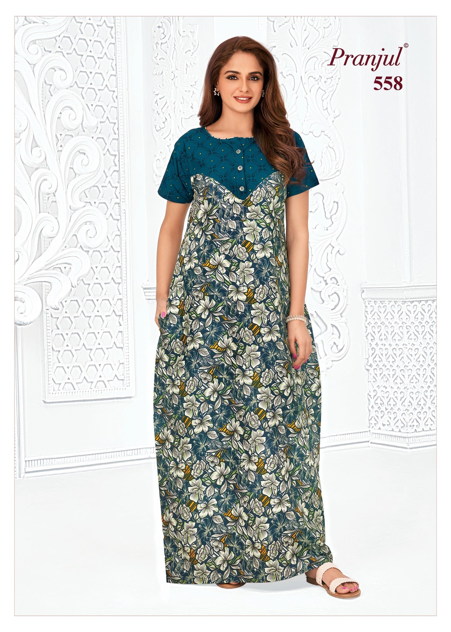 Pranjul Nighty | Pure Cotton - PN112