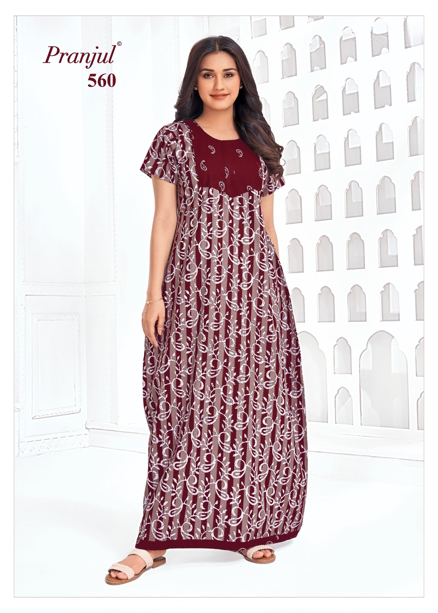 Pranjul Nighty | Pure Cotton - PN125