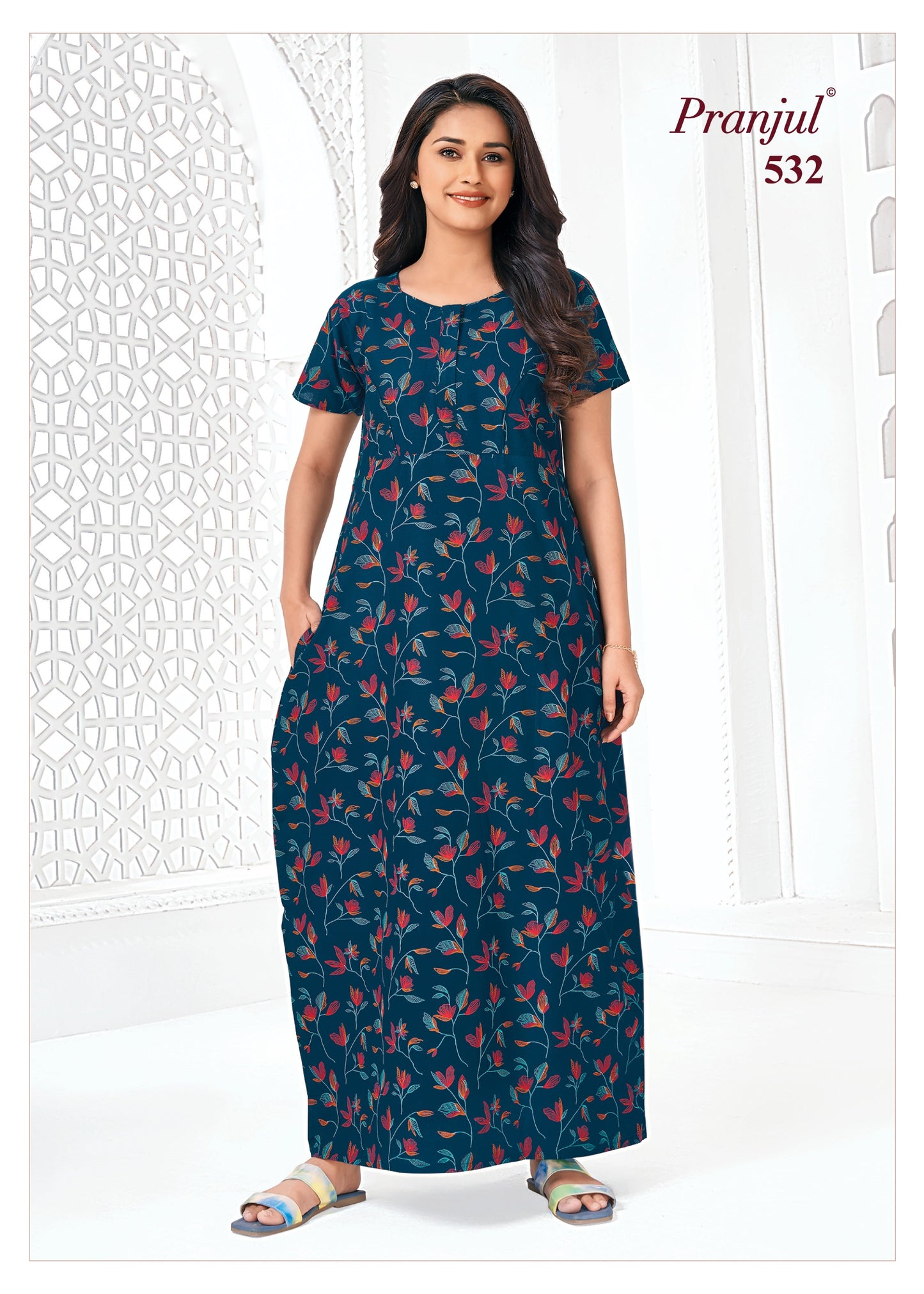 Pranjul Nighty | Pure Cotton - PN71