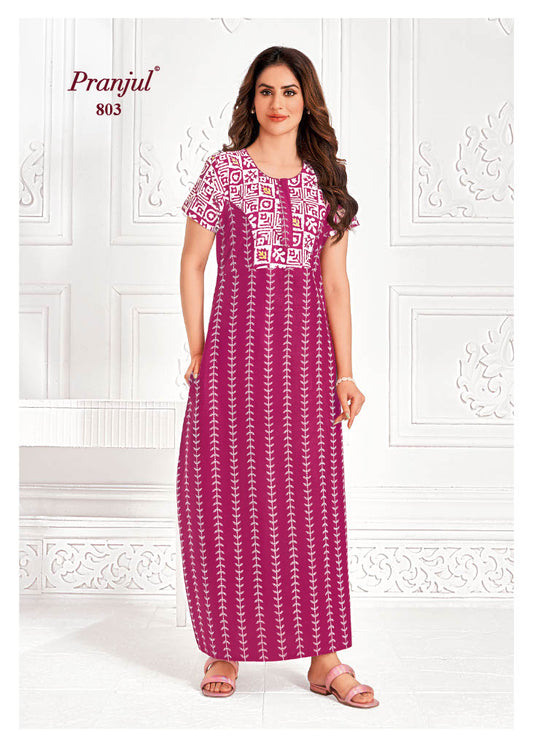 Pranjul Nighty | Pure Cotton | PN803