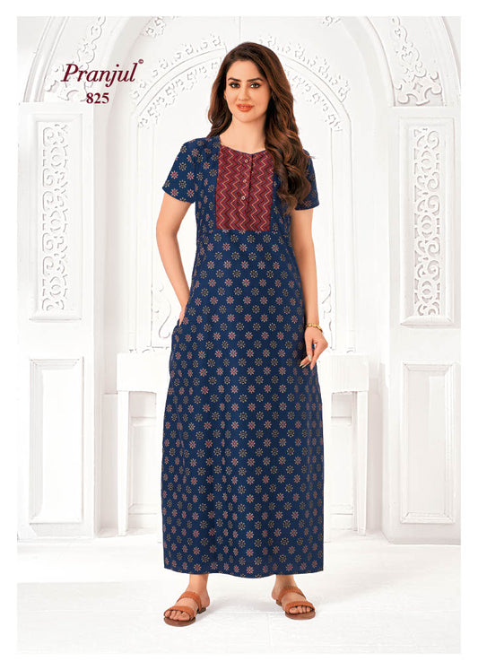 Pranjul Nighty | Pure Cotton | PN825