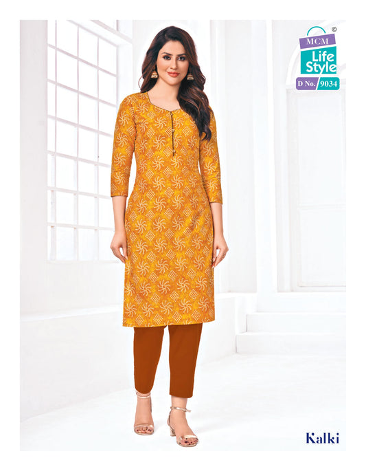 MCM | Pure Cotton SIDE CUT KURTI | 45" Length | SD11