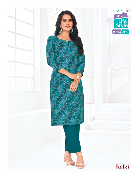 MCM | Pure Cotton SIDE CUT KURTI | 45" Length | SD15